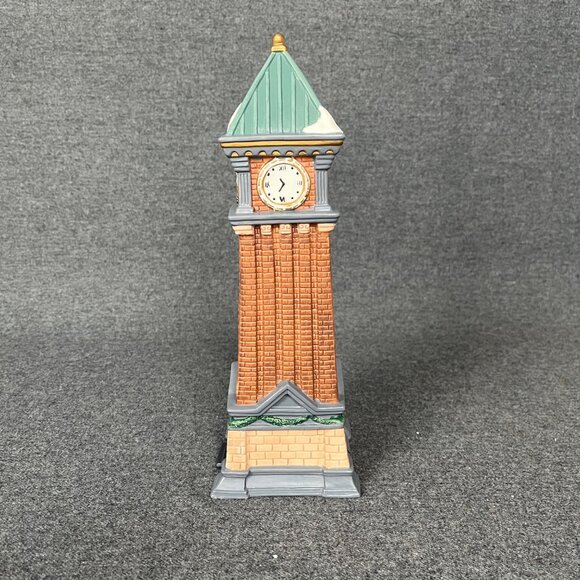 Heartland Valley 1998 Christmas Village Deluxe Lighted Clock Tower - Picture 6 of 9